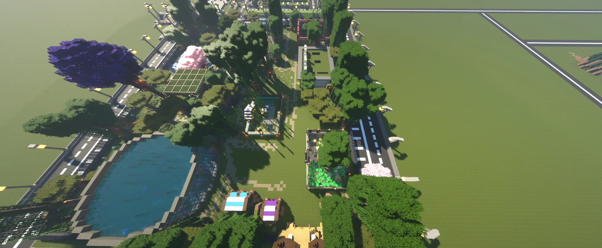 Le parc vu du ciel